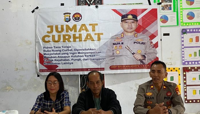 Jalin Silaturahmi Masyarakat, Polres Tana Toraja Terus Menggelar Jumat Curhat