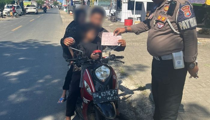 Polantas Bone Tindak Puluhan Pelanggar Lalulintas, Didominasi Tak Pakai Helm SNI