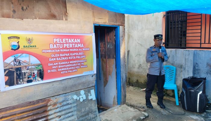 Bhabinkamtibas Dangerakko Di Atensi Kapolres Palopo Untuk Bedah Rumah Warga Yang Kurang Mampu