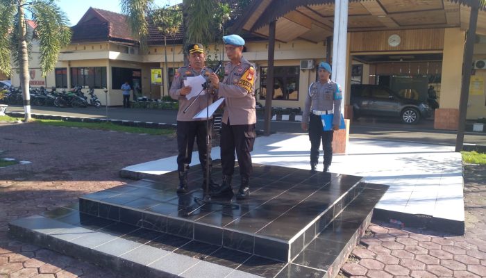Siaga Bencana : Polres Pinrang Gelar Apel Siaga Bencana