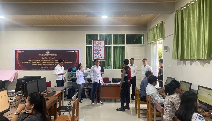 Pastikan Aman dan Kondusif, Polres Toraja Utara Gelar Pengamanan Tes Tertulis Badan Adhoc PPK