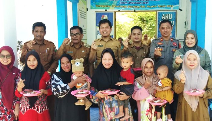 Kapolsek Sendana Hadiri Peluncuran Pemberian Makanan Tambahan untuk Keluarga Berisiko Stunting