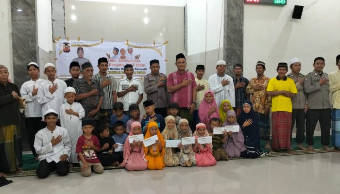 Berbagi Kebaikan dengan Anak Yatim di Hari Lahir Pancasila, Polres Palopo Buat Dzikir dan Shalawat Menggema