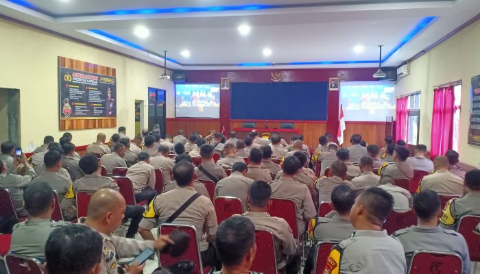 Kasat Binmas Polres Gowa Ikuti Rakernis Baharkam Polri 2024 Secara Daring