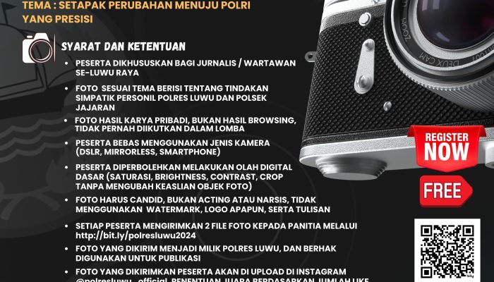 Polres Luwu Memanggil Jurnalis Se-Luwu Raya Dalam Gelaran Lomba Foto Candid
