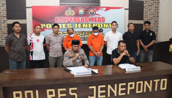 2 Orang Terduga Pelaku Korupsi Pemkab Resmi Ditahan Di Polres Jeneponto
