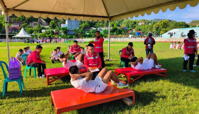 Hari ini Ratusan Peserta Rekrutmen Bintara Polda Sulbar Ikuti Tes Jasmani