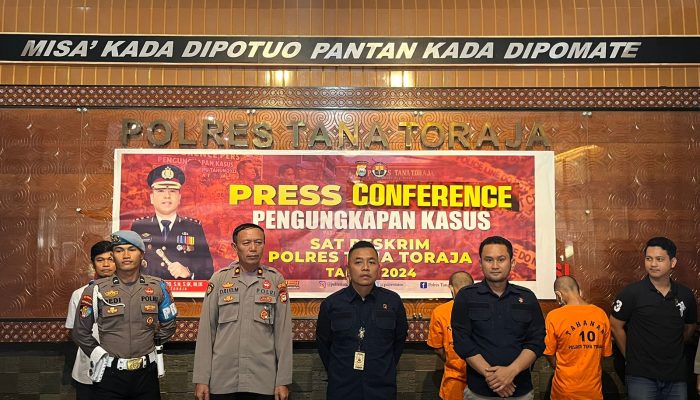Polres Tana Toraja Berhasil Amankan 4 Orang Terduga Pelaku Curanmor Di Sangalla
