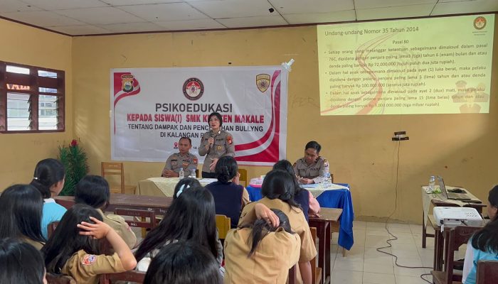 Stop Bullying di Kalangan Pelajar , Polres Tator Gelar Sosialisasi Psikoedukasi Ke Sekolah