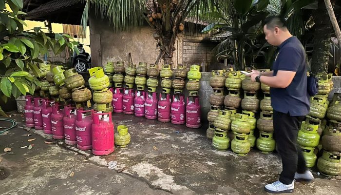 Pelaku Pengopolos dan Ratusan Tabung Gas di Amankan Ditreskrimsus Polda Bali