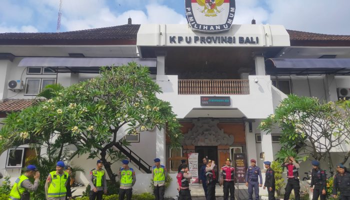 Satgas OMB Amankan Kantor KPU Bali, Penetapan Hasil Pemilu 2024 Berlangsung Kondusif