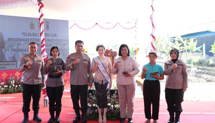 Sambut Hari Bhayangkara Ke-78, PNPP Wanita Polda Bali Tanam Pohon Sorgum