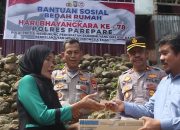 Hut Bhayangkara ke 78 Tahun, Polres Pare-Pare Bedah Rumah Warga
