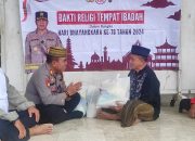 Bakti Religi, Polsek Dawan Laksanakan Bersih Rumah Ibadah dan Bagikan Paket Sembako