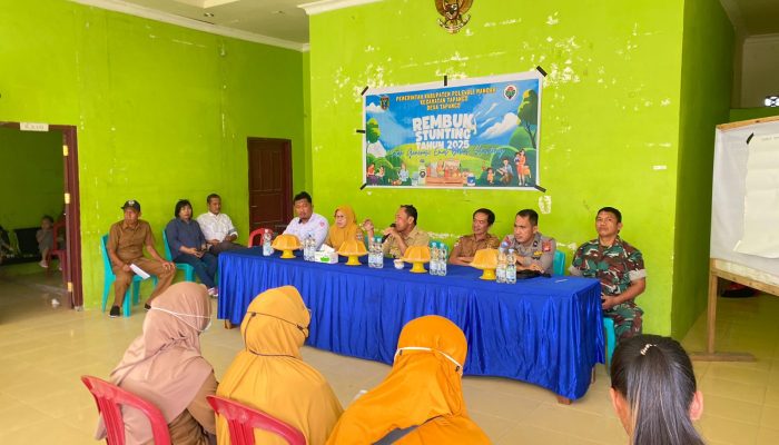 Wakili Kapolsek Tapango Kanit Binmas Hadiri Rembuk Stunting Di Wilayah Binaannya