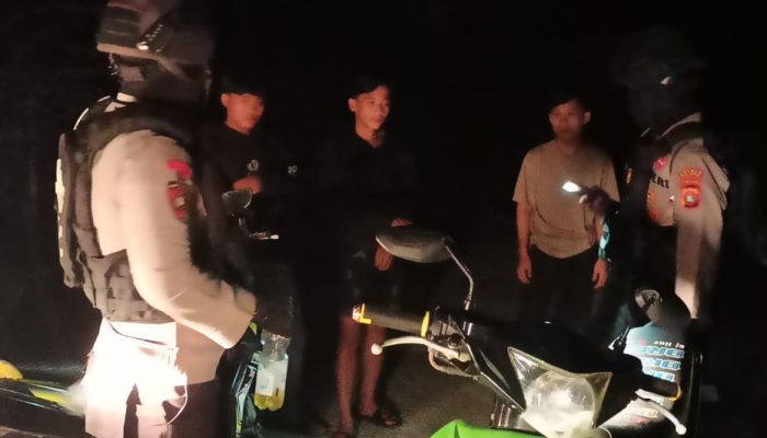 Satuan Samapta Polres Majene Laksanakan Patroli Malam, Antisipasi Kejahatan dan Balapan Liar