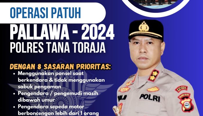 Polres Tator Gelar Operasi Patuh 2024, Ini Sasarannya