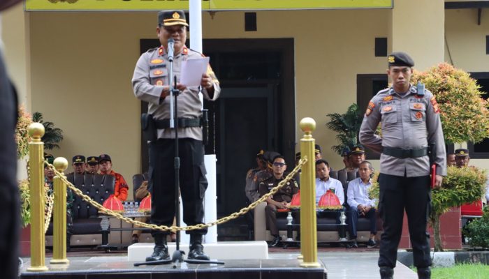 Polres Luwu Laksanakan Apel Gelar Pasukan Ops Patuh Pallawa – 2024, Polres Luwu : Ada 8 Jenis Pelanggaran Sasaran Prioritas Operasi