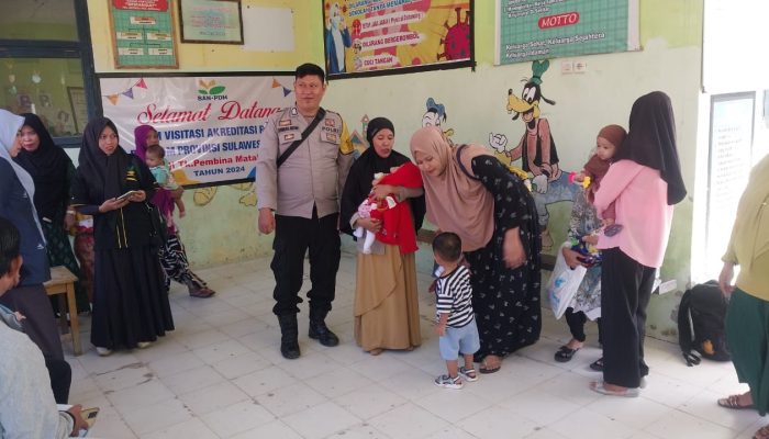 Bhabinkamtibmas Polsek Wonomulyo Polres Polman Monitoring Posyandu Centing Dan Kelas Ibu Hamil