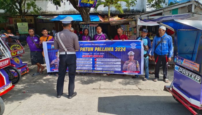 Hari ke-9 Ops Patuh Pallawa 2024: Edukasi Ojek Konvensional oleh Sat Lantas Polres Sidrap