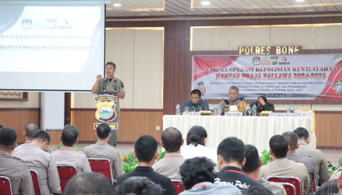 Polres Bone Gelar Latpra Operasi Mantap Praja Pallawa 2024-2025 Menjelang Pilkada Serentak