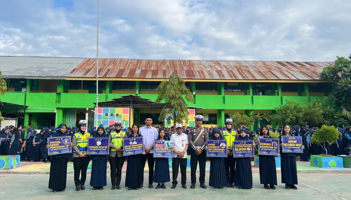 Sat Lantas Polres Sidrap Kembali Edukasi Pelajar Di Hari Ke-10 Ops Patuh Pallawa 2024