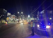 Beri Rasa Aman, Satlantas Polres Bone Gelar Blue Light Patrol