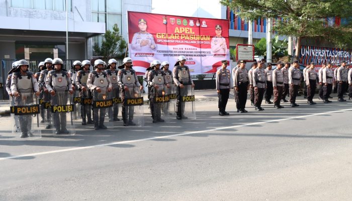 Polres Palopo Laksanakan Apel Gelar Pasukan Ops Mantap Praja