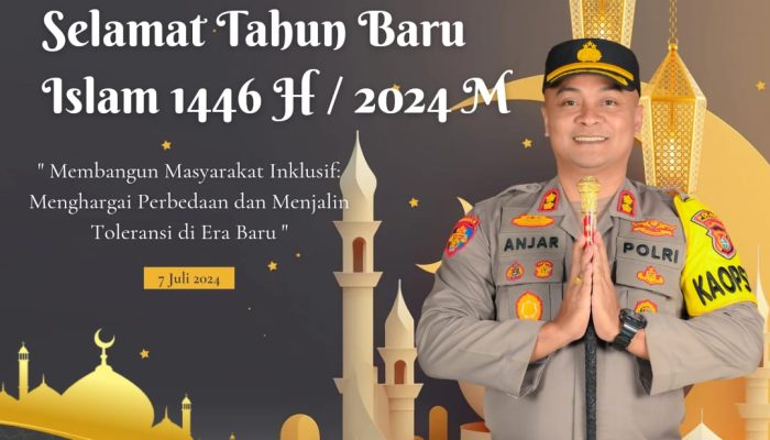 Kapolres Polman, AKBP Anjar Purwoko, Sampaikan Ucapan Selamat Tahun Baru Islam 1 Muharram 1446 H/2024 M