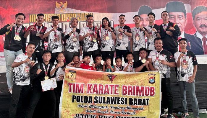Tim Karate Brimob Polda Sulbar Raih Juara III Umum Piala Presiden RI 2024