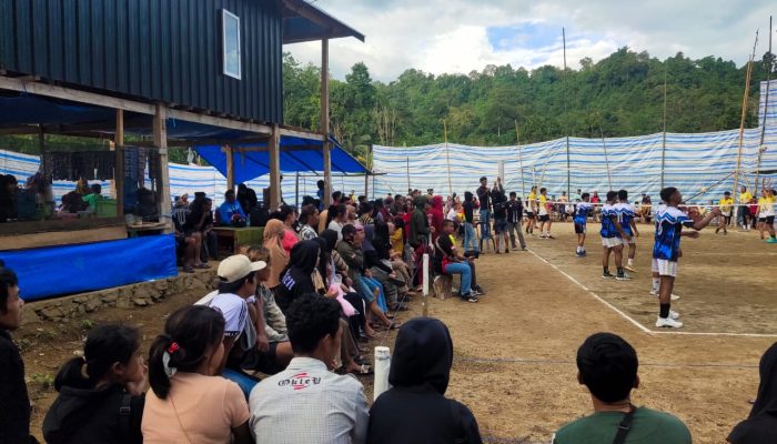 Personil Polsek Tutar Laksanakan Pengamanan Turnamen Bola Volly Cacao Cup I Tahun 2024 Antar Klub