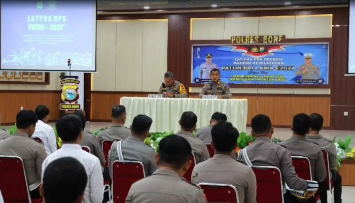 Mantapkan Persiapan Ops Patuh Pallawa 2024, Polres Bone Gelar Latihan Pra Operasi