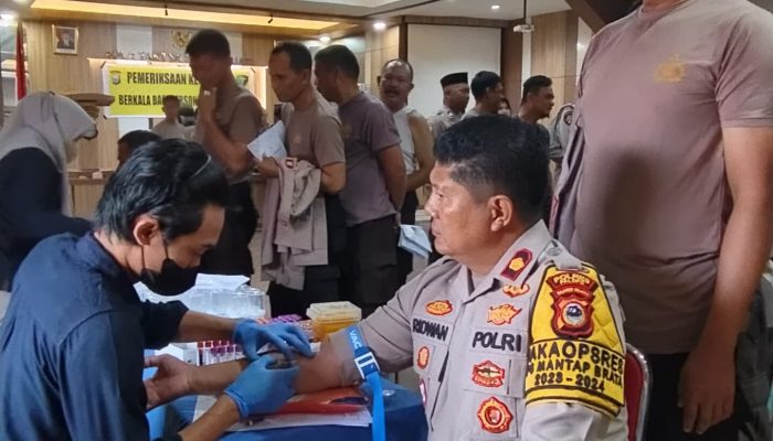 Polres Palopo Laskanakan Pemeriksanaan Kesehatan Secara Berkala