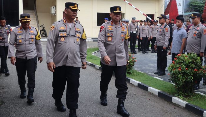 Kapolda Sulbar Lakukan Sidak di Polresta Mamuju, Pastikan Kesiapan Seluruh Personelnya