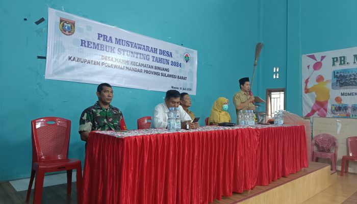 Bhabinkamtibmas Polsek Binuang Polres Polman Hadiri Musyawarah Rembuk Stunting Tahun 2024