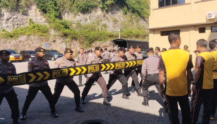 Mantapkan Persiapan Pengamanan Pilkada Polres Soppeng Gelar Latihan Dalmas