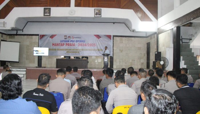 Bersiap Menyongsong Pilkada Serentak 2024, Polres Parepare Gelar Lat Pra Ops Mantap Praja