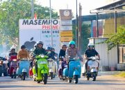 Kapolres dan Dandim Sidrap Lepas Pawai Vespa Sinergisitas Kemerdekaan Kabupaten Sidrap Dalam Rangka HUT KE-79 RI