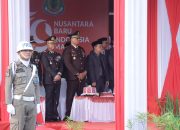 Kapolres Pinrang Hadiri Upacara Penurunan Bendera dalam Rangka HUT Ke-79 RI