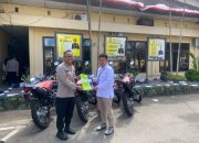 Polres Pinrang Terima Reward 4 Unit Sepeda Motor dari Bank Sulselbar Pinrang