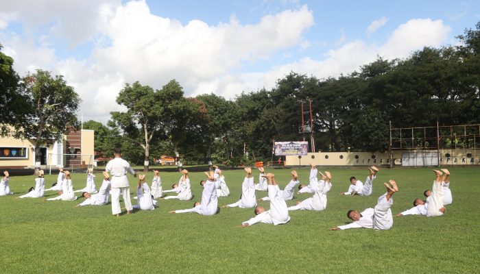 Personil Polres Wajo Tes Kesamaptaan Jasmani dan Beladiri