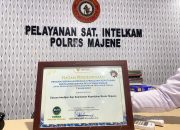 Polres Majene Kembali Raih Penghargaan dari Ombudsman RI atas Penilaian Kepatuhan Pelayanan Publik