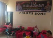 Satlantas Polres Bone Gelar Donor Darah Peringati HUT Lalulintas Bhayangkara ke-69