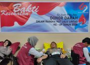 Jelang Peringatan HUT Lalu Lintas Bhayangkara Ke-69, Sat Lantas Polres Luwu Gelar Aksi Donor Darah