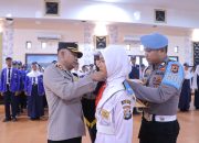 Kapolres Pinrang Kukuhkan Siswa Siswi PKS SMP Negeri 1 Pinrang