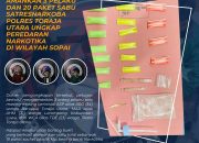 Amankan 3 Pelaku dan 20 Paket Sabu, Satresnarkoba Polres Toraja Utara Ungkap Peredaran Narkotika di Wilayah Sopai