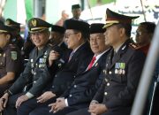 Wujud Sinergitas TNI-Polri, Kapolres AKBP Rosid Hadiri Upacara HUT TNI ke-79 di Makodim 1406/ Wajo