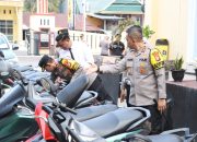 Kapolres Sidrap Didampingi Wakapolres Cek Ketat Barang Bukti Kendaraan di Sat Lantas