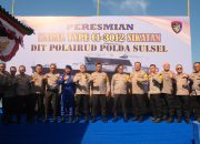 Kapolda Sulsel Resmikan Kapal Patroli C1-3012 Sikatan di Dermaga Ditpolairud Polda Sulsel