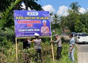 Hari Ke 11 Ops Zebra Pallawa 2024, Sat Lantas Polres Soppeng Pasang Spanduk Himbauan